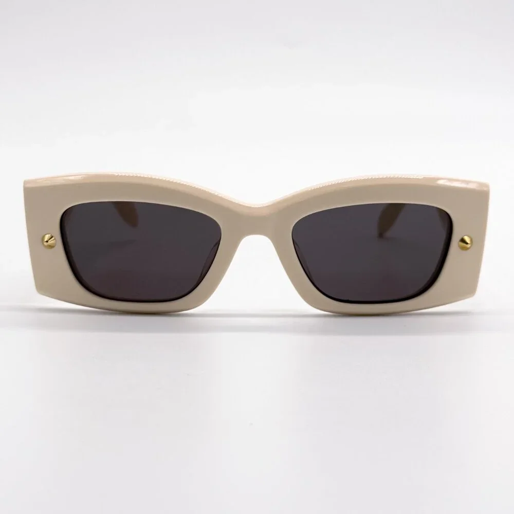 NEW ALEXANDER MCQUEEN AM0426S 005 IVORY SUNGLASSES ALEXANDER MCQUEEN